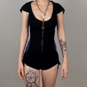 Noralina Belly Dance Fantasy Dominatrix Cosplay Black & Purple Lace Festival